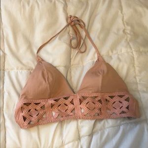 H&M bathing suit top, never worn, light pink